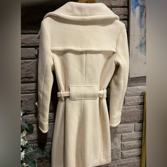 Soia and Kyo white/cream coat with belt and cowl neck. Size M. - Picture 4 of 4